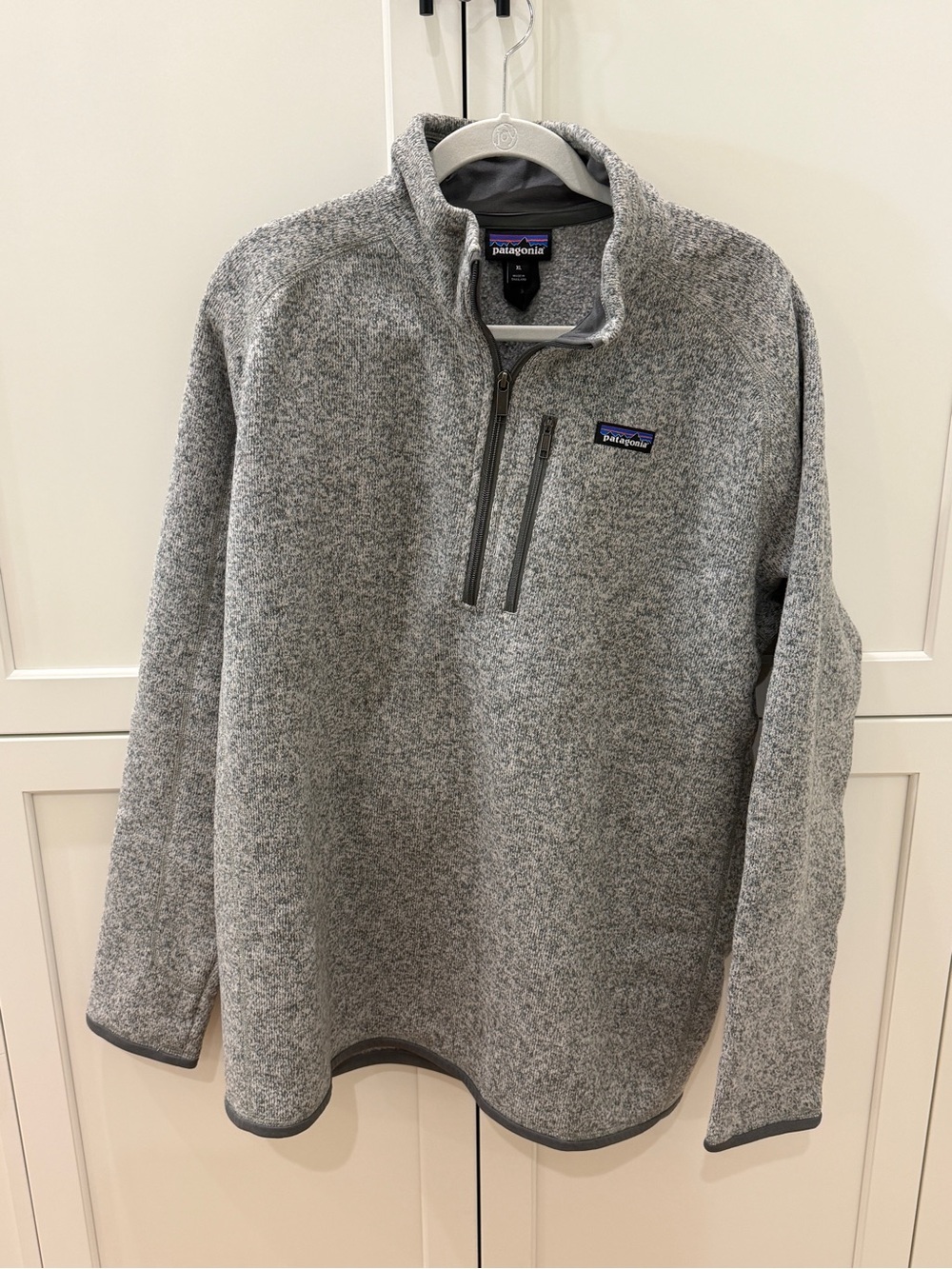 Patagonia Men’s Heather Gray Quarter-Zip Fleece Pullover XL